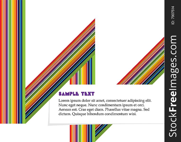 Pattern from bright strips. The place under the text is provided.