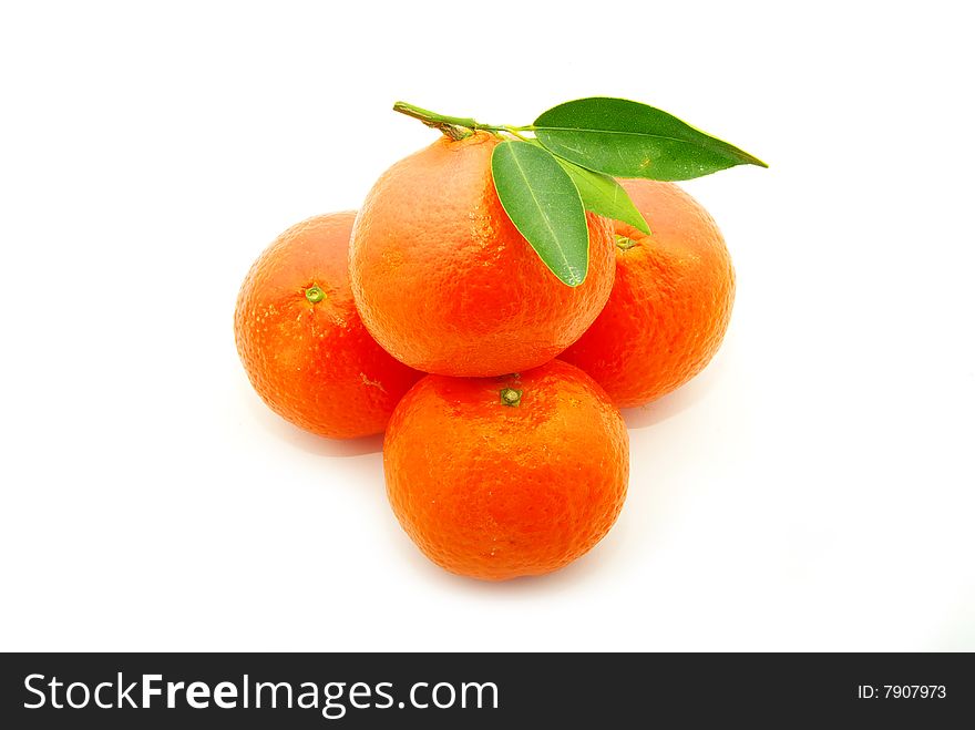 Tangerine isolated on a white background. Tangerine isolated on a white background