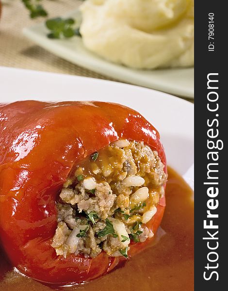 Two Stuffed Peppers