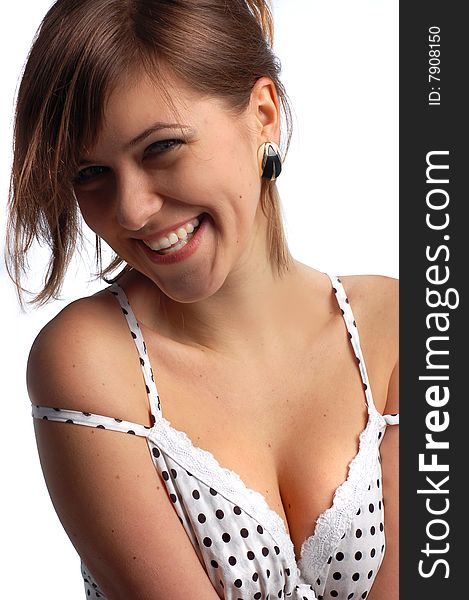 Photo of attractive smiling woman. Photo of attractive smiling woman