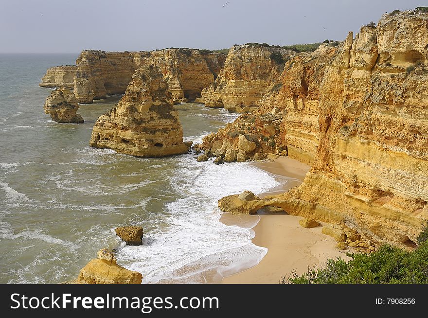 Marinha Beach in Algarve, Portugal