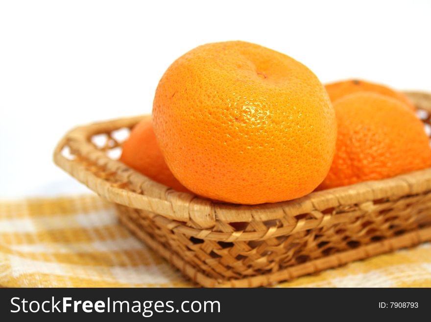 Mandarins in a basket
