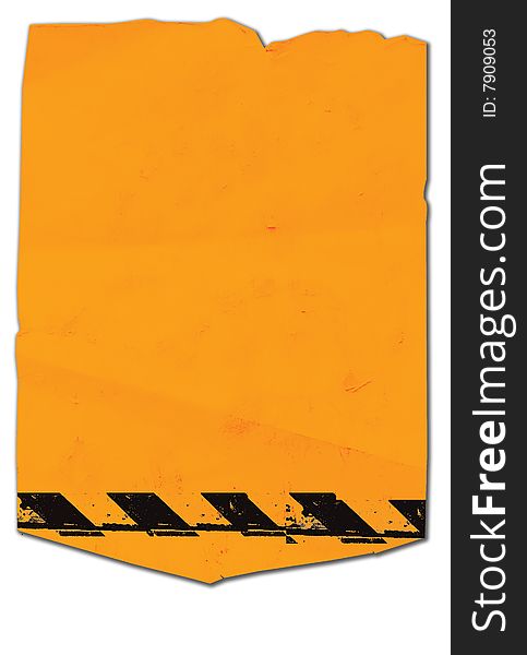 Orange sticker with grunge deails