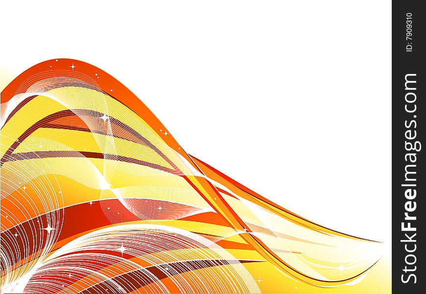 Bright wavy vector background with copy space