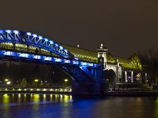 Foot Bridge Over The Moscow River. Royalty Free Stock Photography Foot Bridge Over The Moscow River. Royalty Free Stock Photography