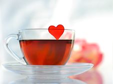 Cup Of Tea With Heart Stock Photos Cup Of Tea With Heart Stock Photos