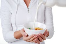 Woman With Food Royalty Free Stock Photos Woman With Food Royalty Free Stock Photos