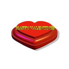 Valentines Heart  In 3d Royalty Free Stock Images