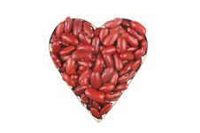Red Bean Heart Royalty Free Stock Photography