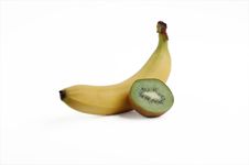 Banana And Kiwi Royalty Free Stock Images