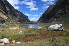 Valley In Cordillera Blanca II Royalty Free Stock Images Valley In Cordillera Blanca II Royalty Free Stock Images