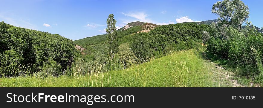Crimean mountains at year term