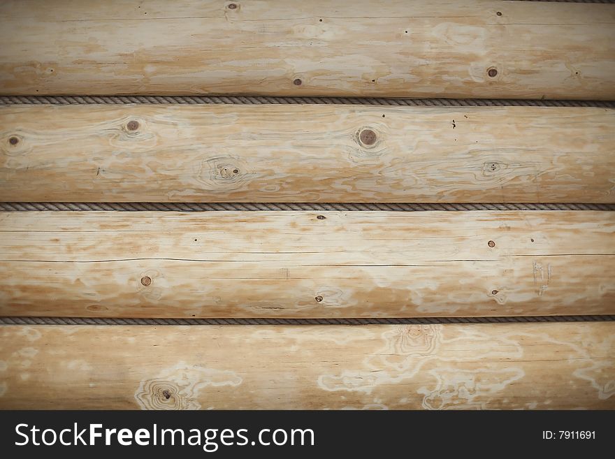 Wooden wall - photo taken on Budma Fair in Poznan