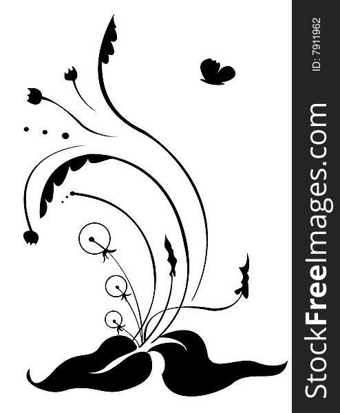 Vector illustration of  funky abstract beautiful flower. Vector illustration of  funky abstract beautiful flower.