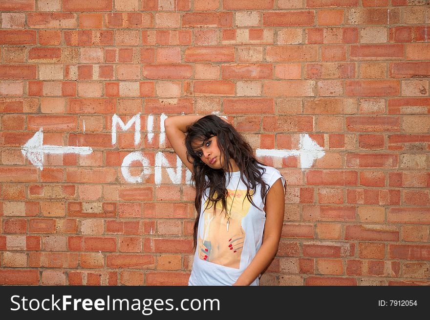 A trendy young Indian girl. A trendy young Indian girl.