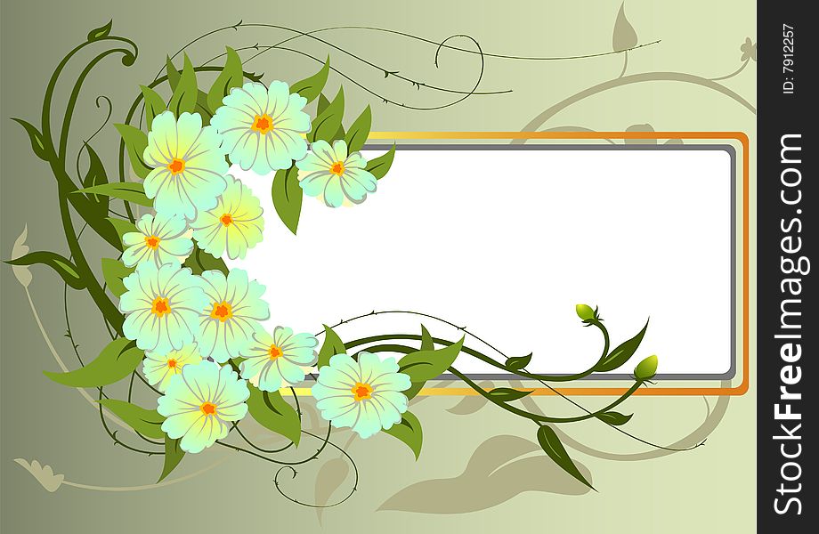 Vector illustraition of funky Abstract floral border. Vector illustraition of funky Abstract floral border