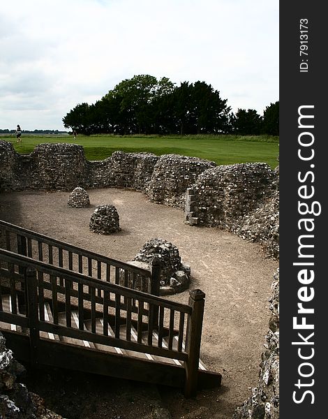 Old Sarum is the site of the earliest settlement of Salisbury, in England. The site contains evidence of human habitation as early as 3000 BC. Old Sarum is mentioned in some of the earliest records in the country. It sits on a hill about two miles north of modern Salisbury.