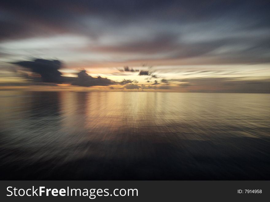 Charming colorful sunset in the ocean. Charming colorful sunset in the ocean