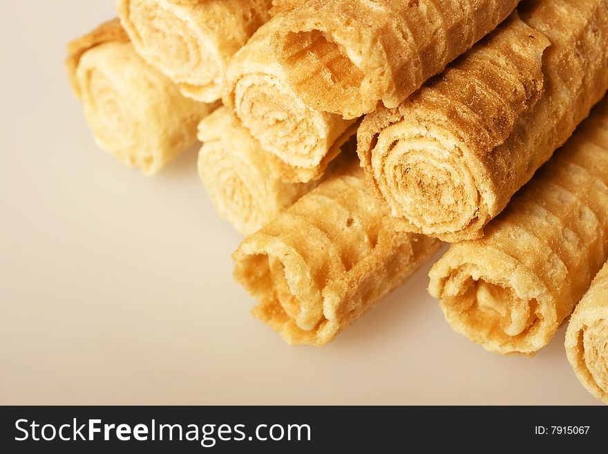 Photo of tasty cookies close up.