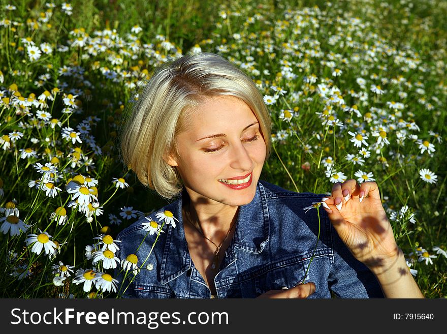 Young Woman With Daisy