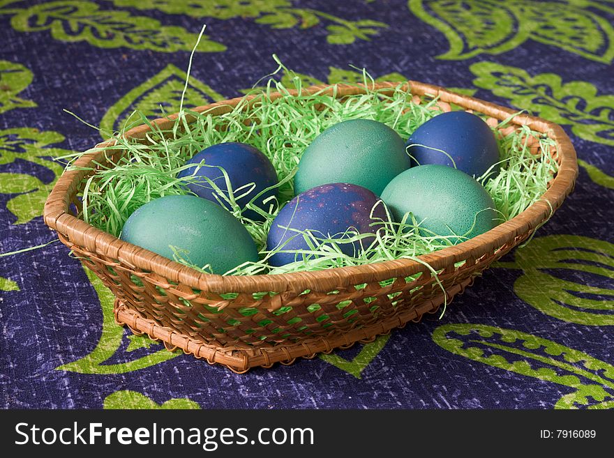 Easter Eggs In The Basket