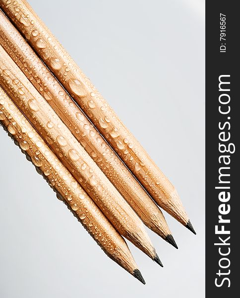 Pencils isolated on grey background. Pencils isolated on grey background