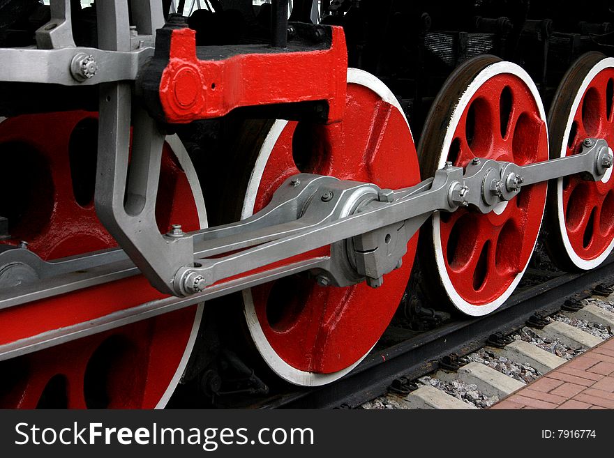 The fragment of an old Russian train