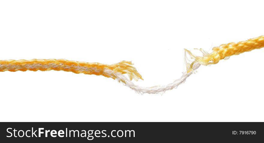 Breaking Rope isolated on white background