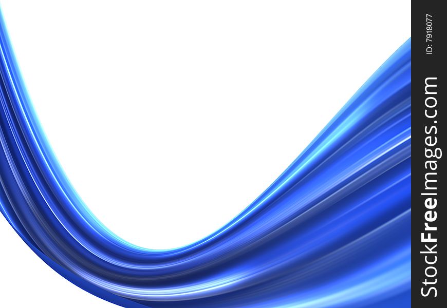 Blue dynamic waves on white background. Blue dynamic waves on white background