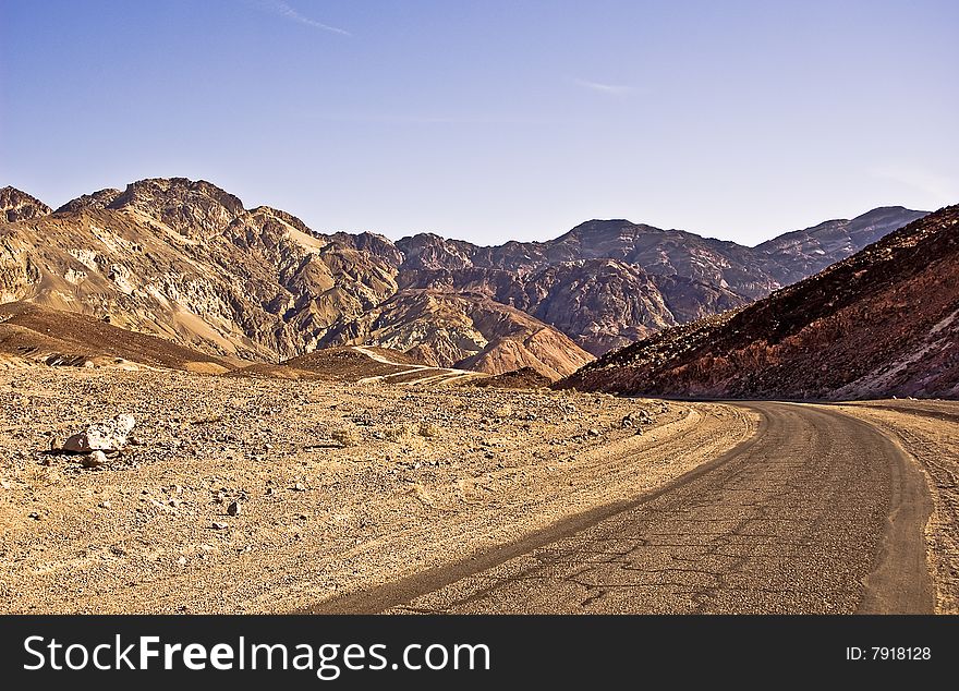 Death Valley Road into Artist Palette