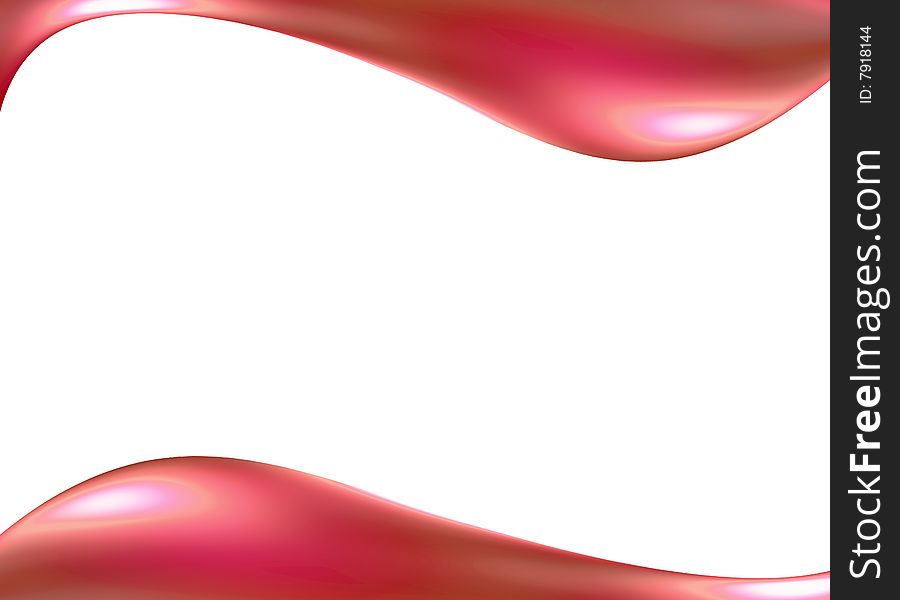 Red waves on white background. Red waves on white background