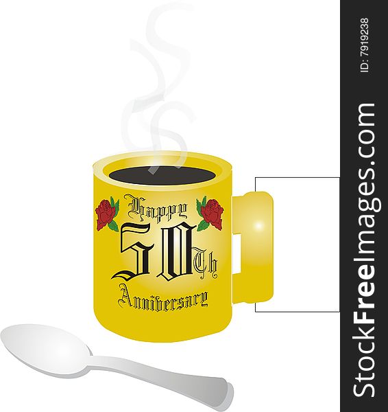 Vecto illustration of a coffee cup. Vecto illustration of a coffee cup