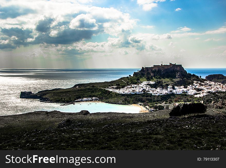 Rhodes- view to Lindos