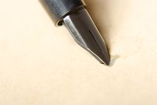 Close-up Of A Fountain Pen Royalty Free Stock Image