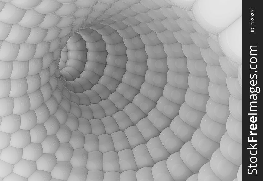 Spheres in the form of a spiral. 3d Render. Spheres in the form of a spiral. 3d Render.