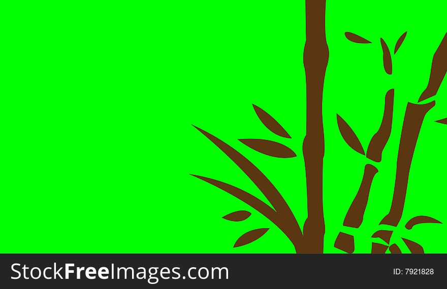 Chinese bamboo trees vector illustration