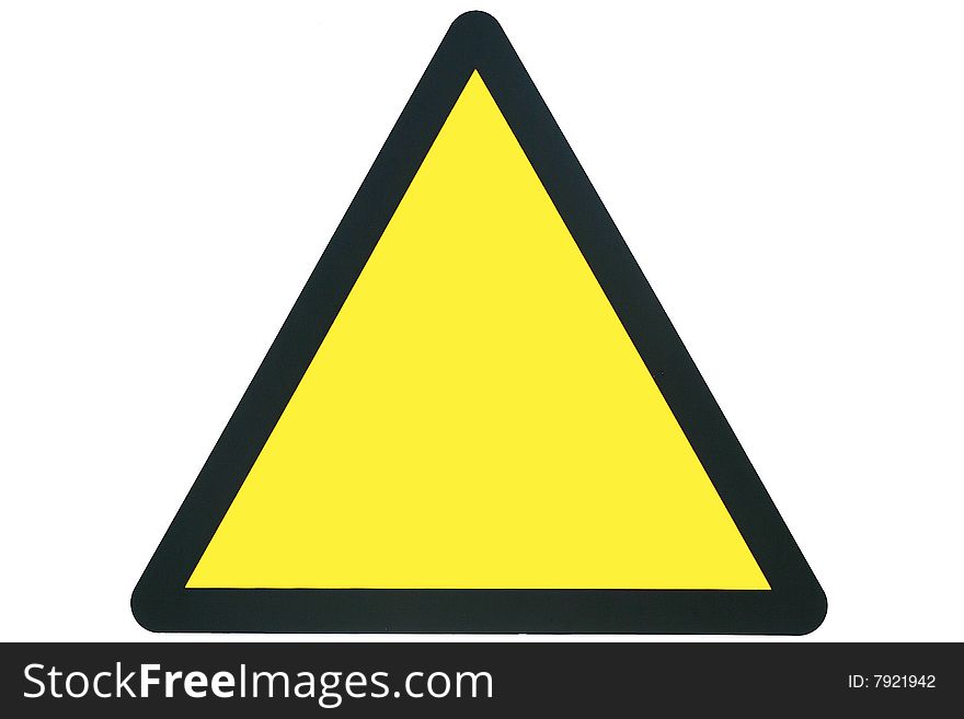 Empty Yellow Tiangle Sign