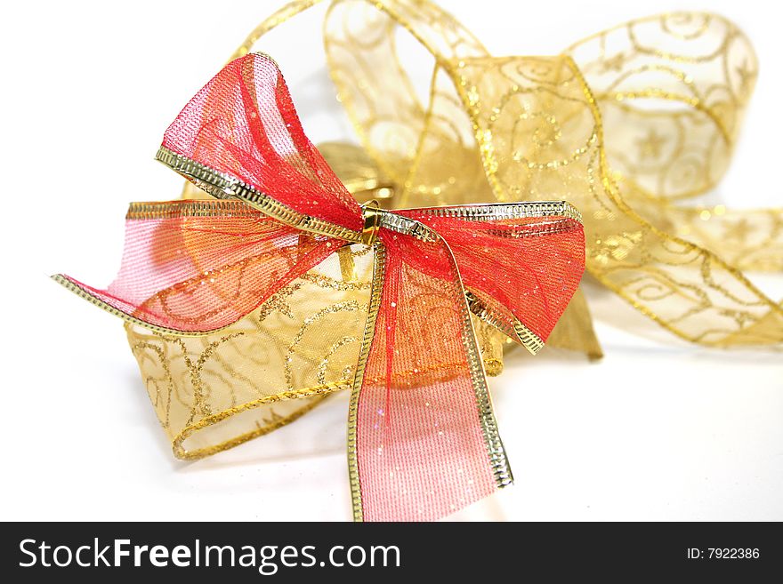 Golden and red ribbon