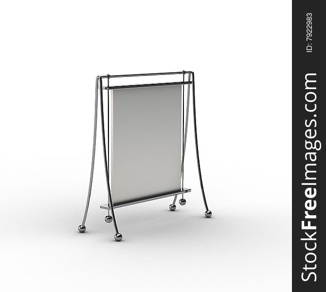 Metal frame for photographs on a white background