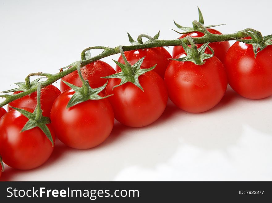 Red tomato vegetable on table