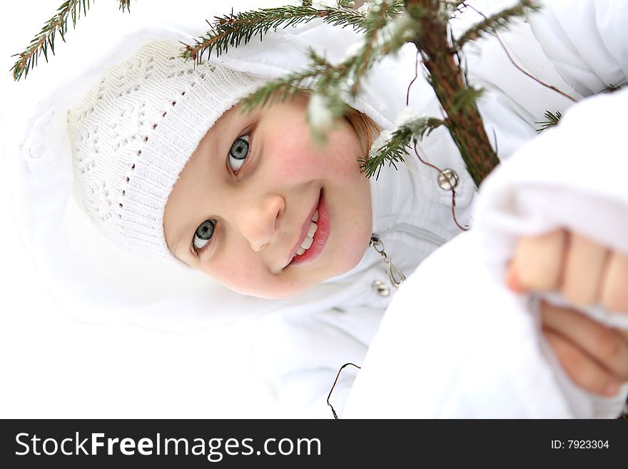 Girl on winter vacation