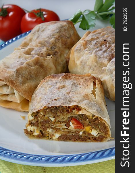 Rolled Pastry With Meat
