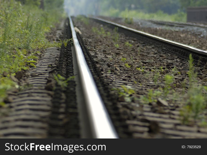 Close up from railway line