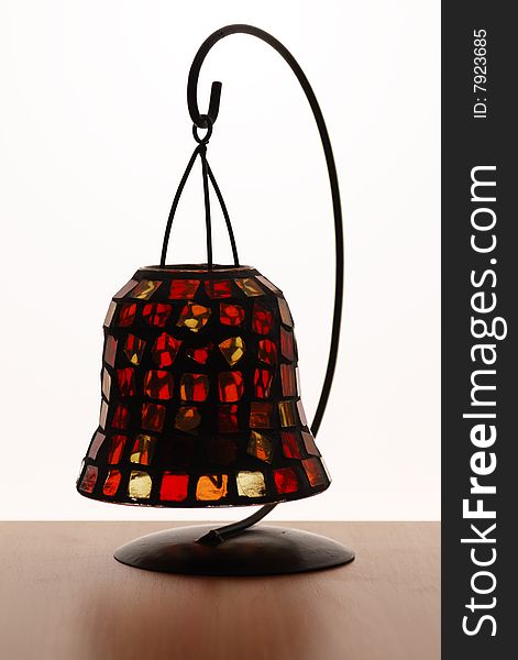 Alight candle black table lamp with glass. Alight candle black table lamp with glass