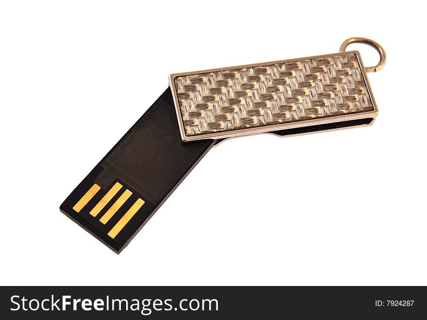 USB flash drive isolated on white background