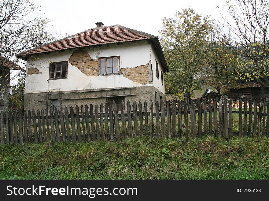 Farm house and fence in turkey