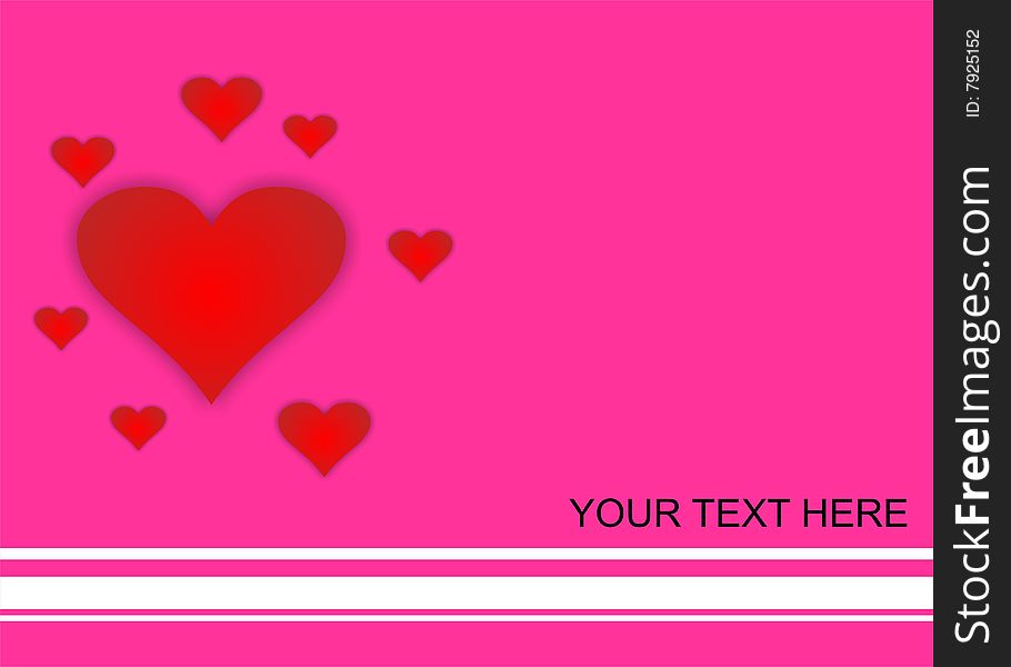 Valentine pink background with hearts. Valentine pink background with hearts