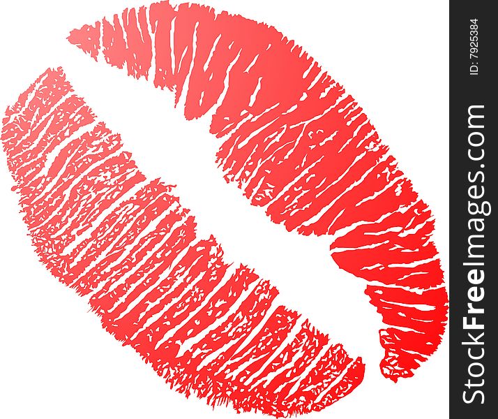 Red lipstick illustration