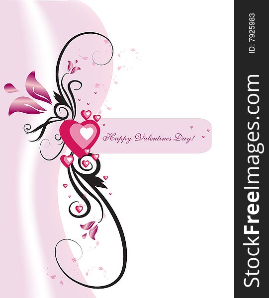 Abstract"happy valentines day"card