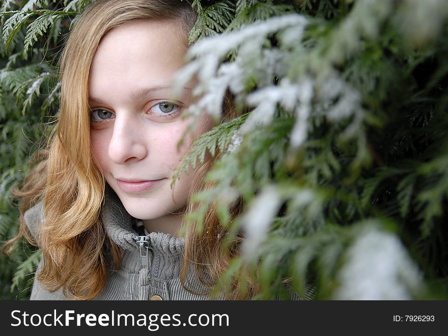 Beautiful  Blond girl with gorgeous eyes